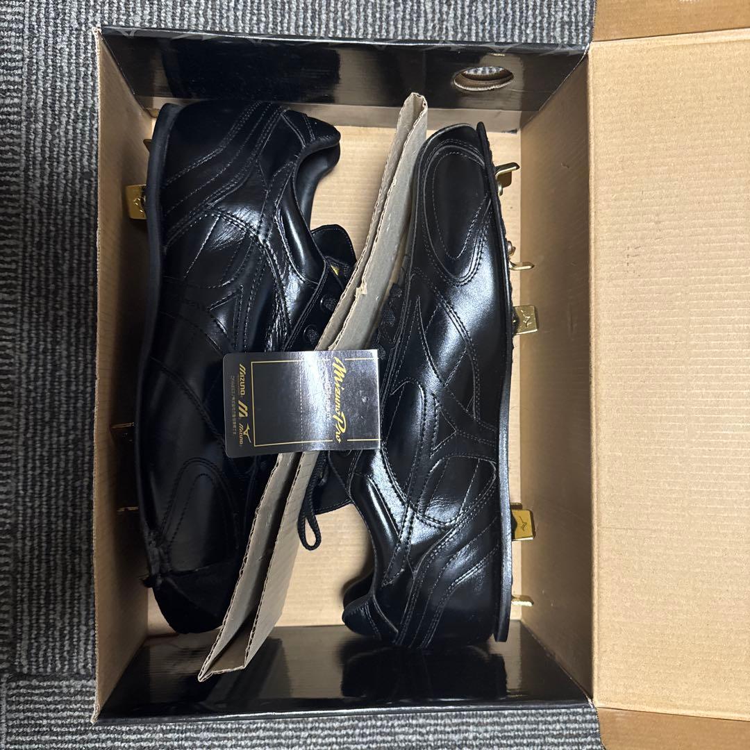 ミズノプロ　28,0 革底スパイクシューズ　P革コバ金コート済