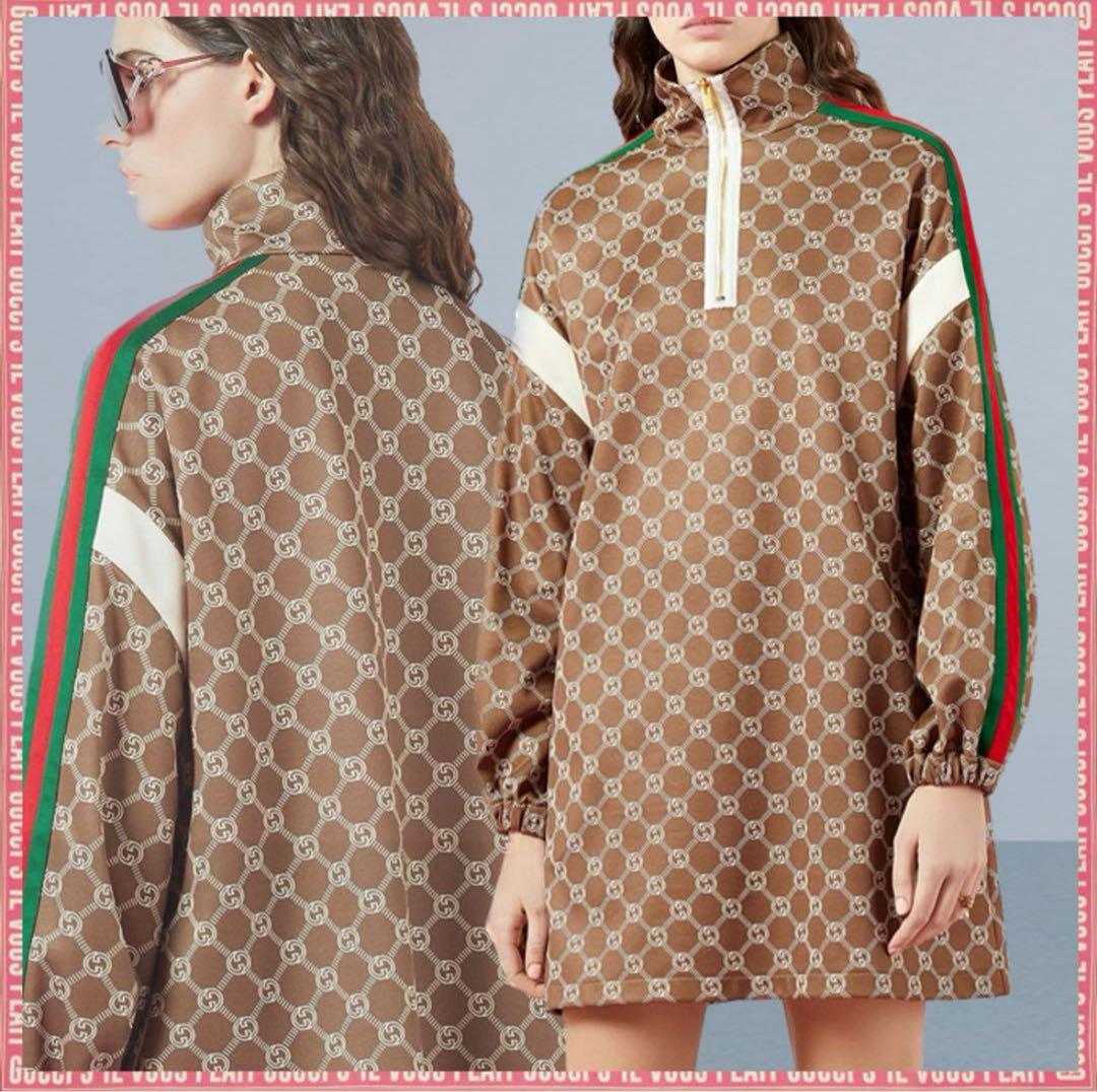 GUCCI インターロッキングG テクニカルジャージー ドレス