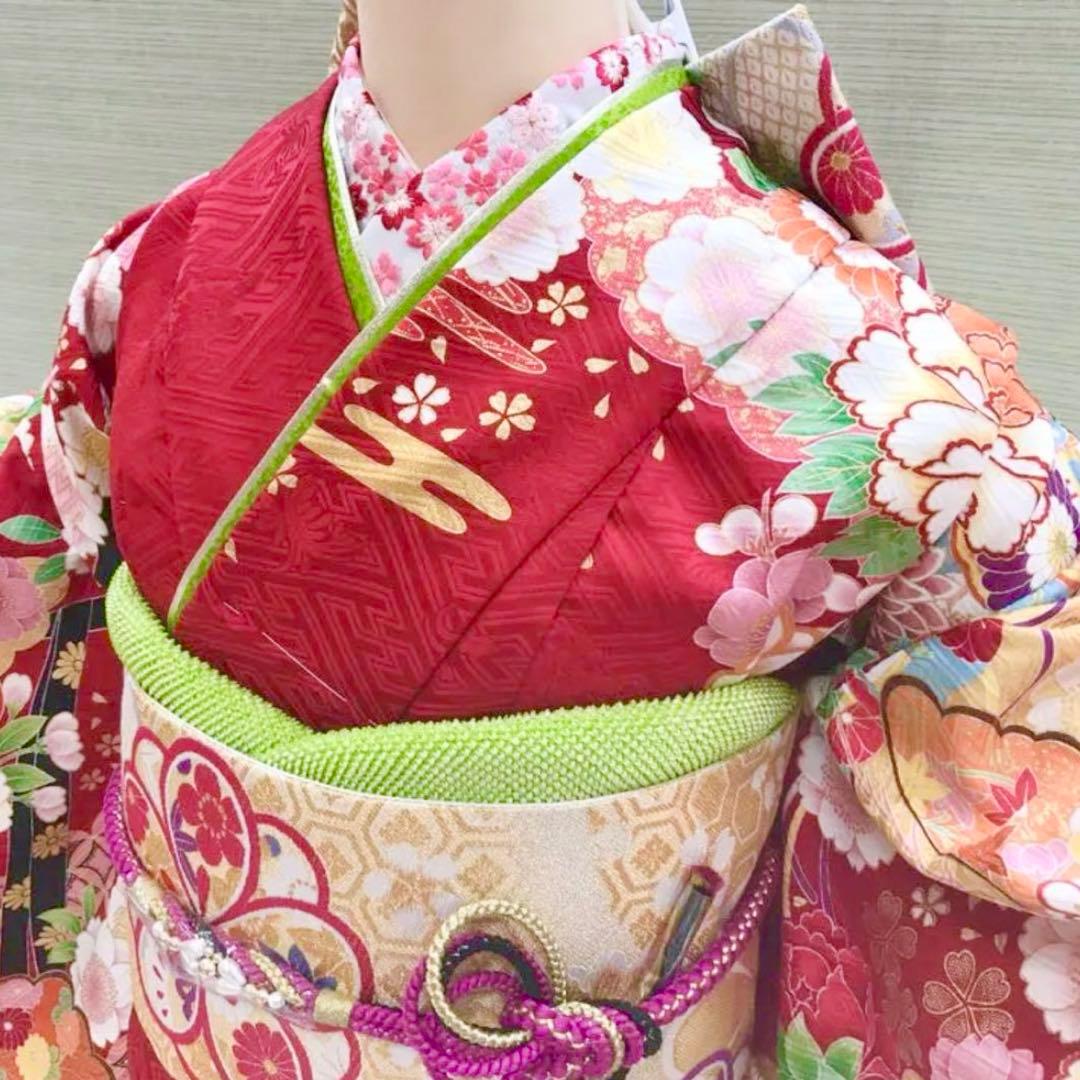 振袖 フルセット 【着付け小物付き】赤 古典 美品