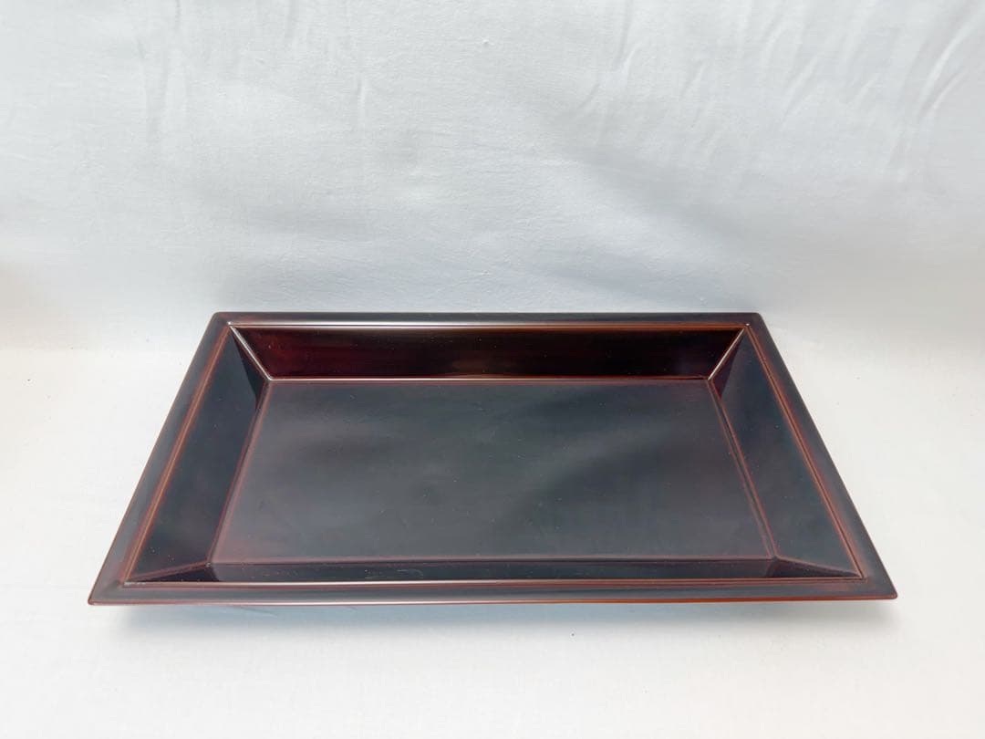 ほぼ未使用 茶道具 木製溜塗 香付花月 且坐 且座 香盆 長盆 元箱