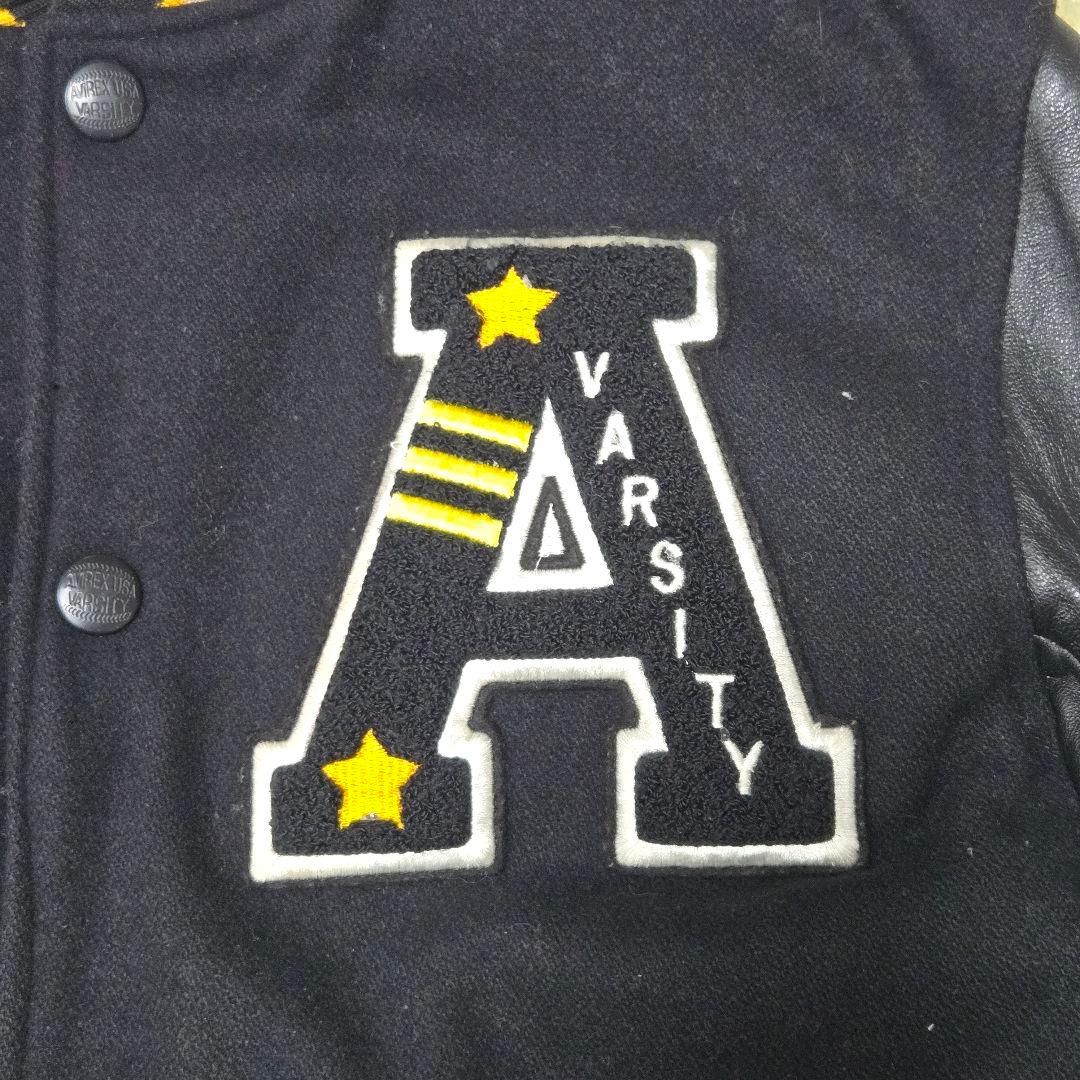 激レア　アヴィレックス　M　虎　バーシティ　レザージャケット　スタジャン　黒