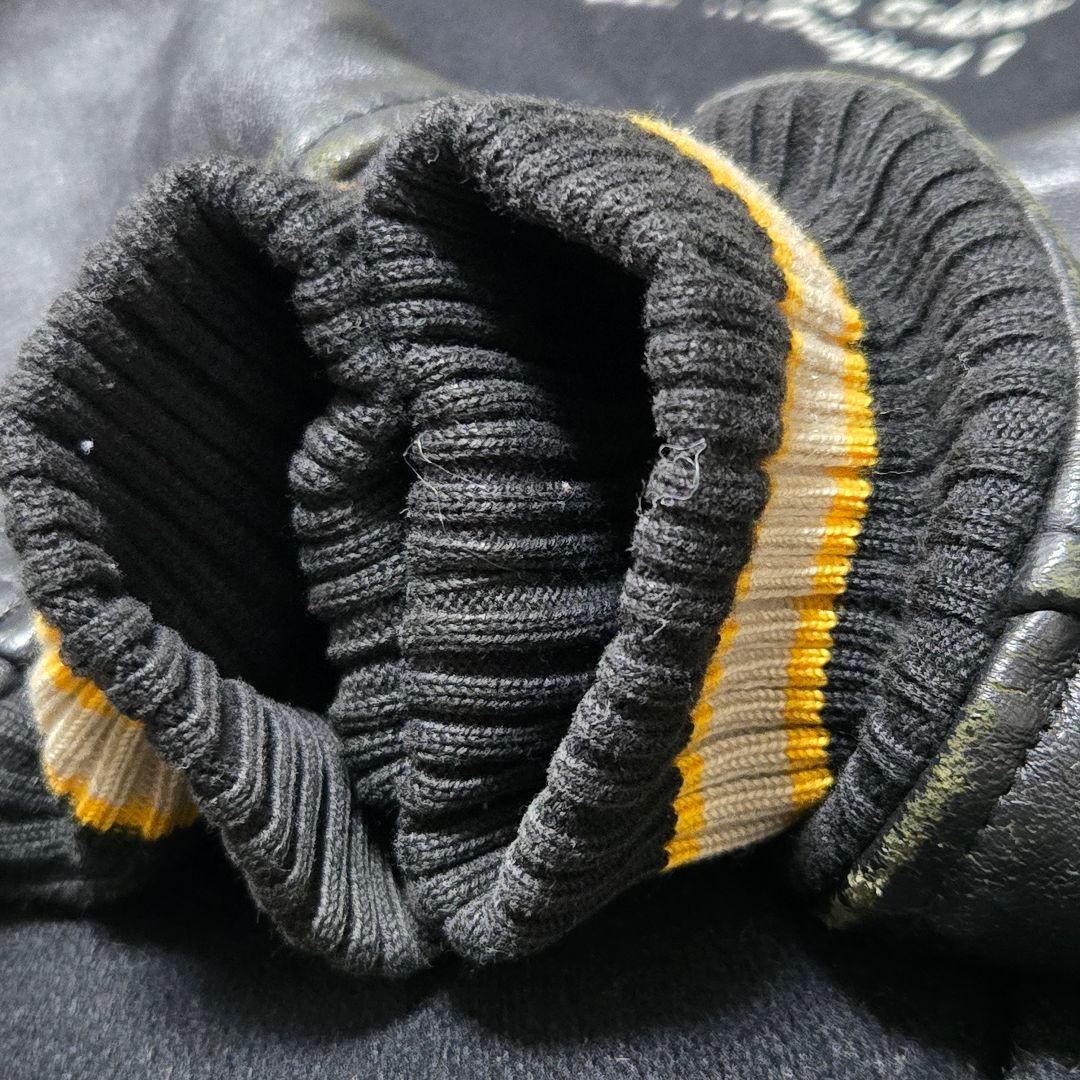 激レア　アヴィレックス　M　虎　バーシティ　レザージャケット　スタジャン　黒