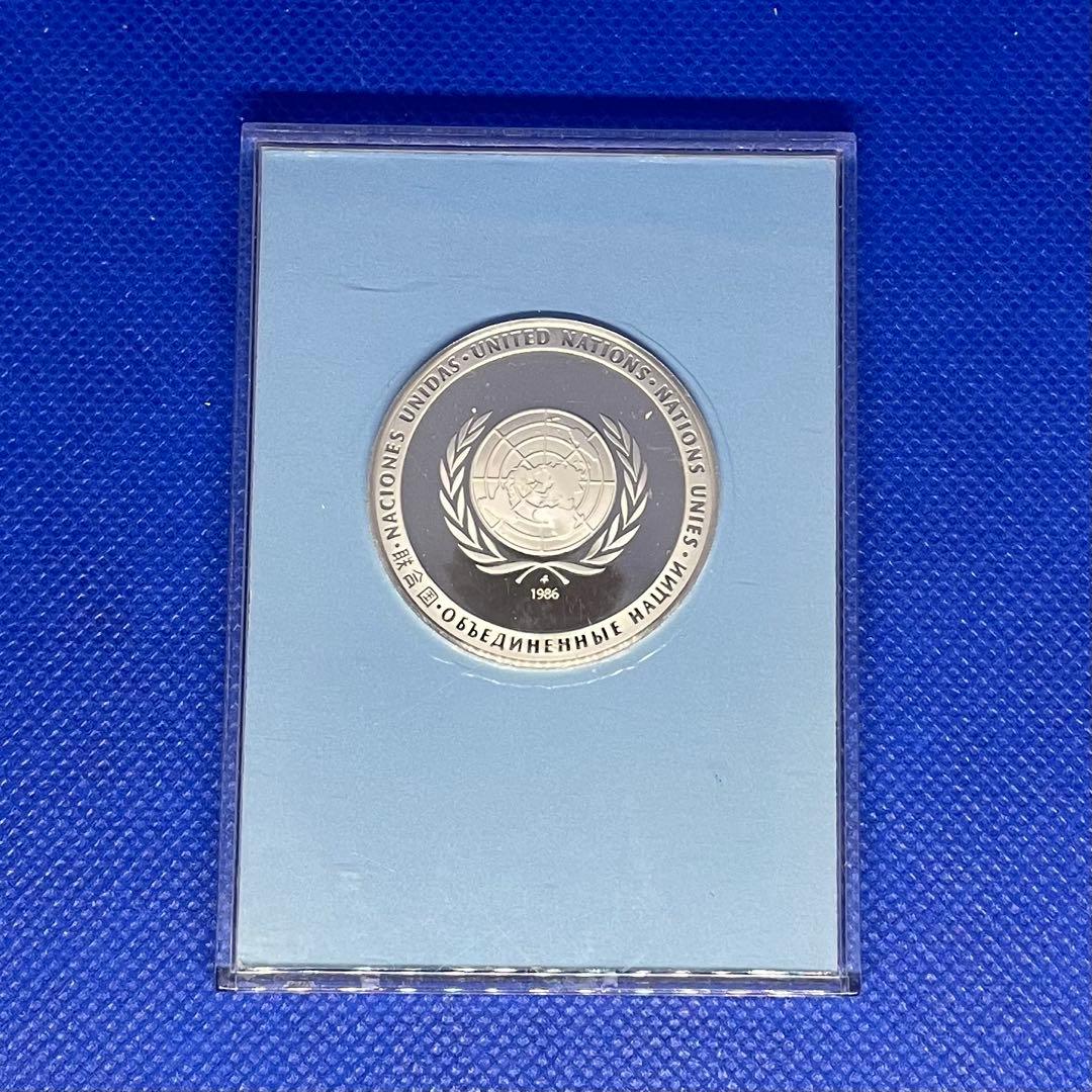 SV925 32g★国際連合1986年 国際平和年 ピースメダル★国連