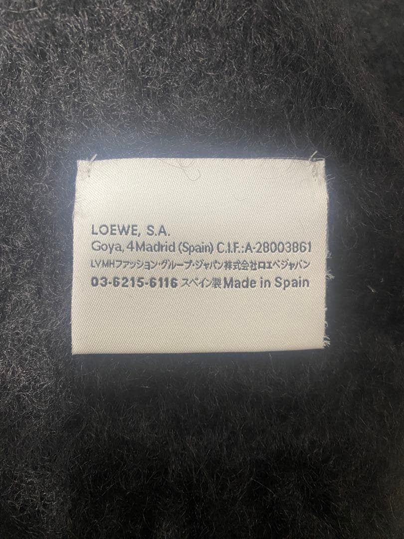美品 LOEWE モヘヤウールマフラー アナグラムパッチ　ニット バッグ コート