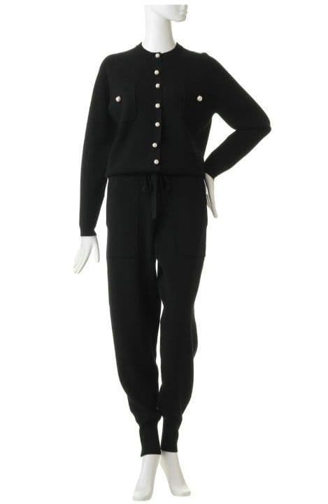 MADISONBLUE　マディソンブルー　パールジャンプスーツ　ブラック