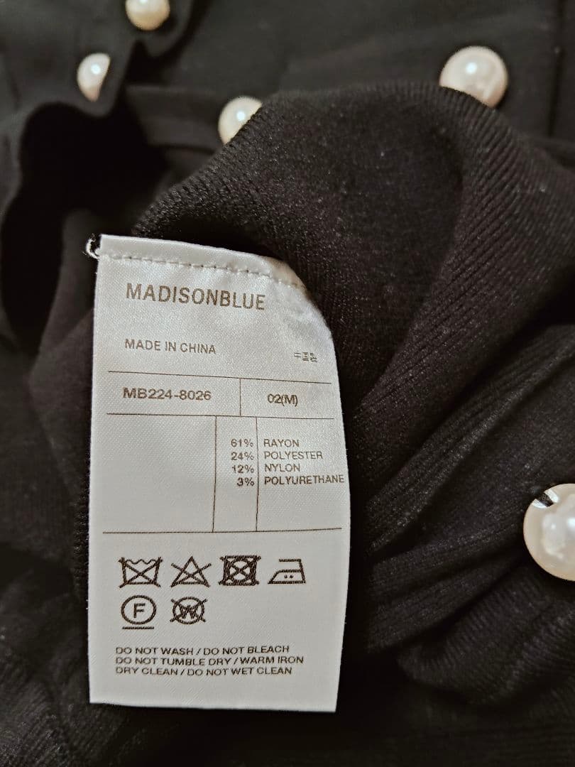 MADISONBLUE　マディソンブルー　パールジャンプスーツ　ブラック