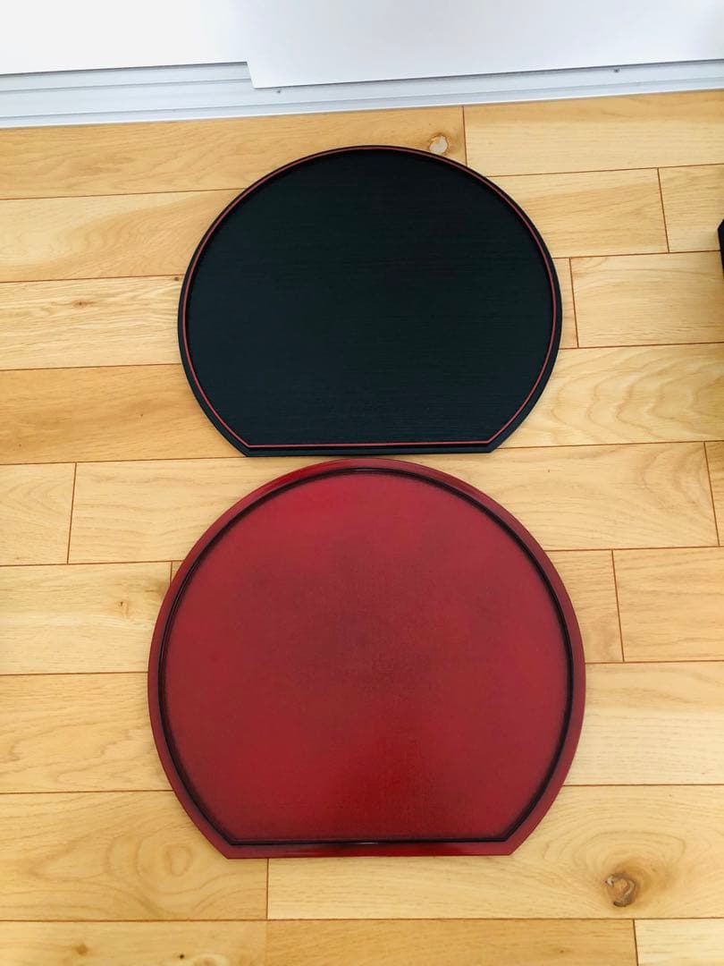 お祝い　高級漆器　セット　三段重　雑煮椀　半月盆　菓子受け　木製鏡餅