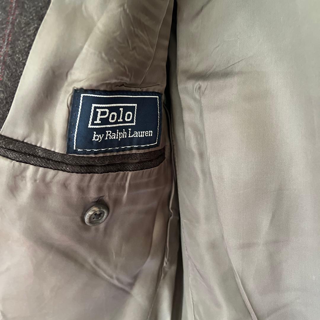 ブラウン ストライプ テーラードジャケット