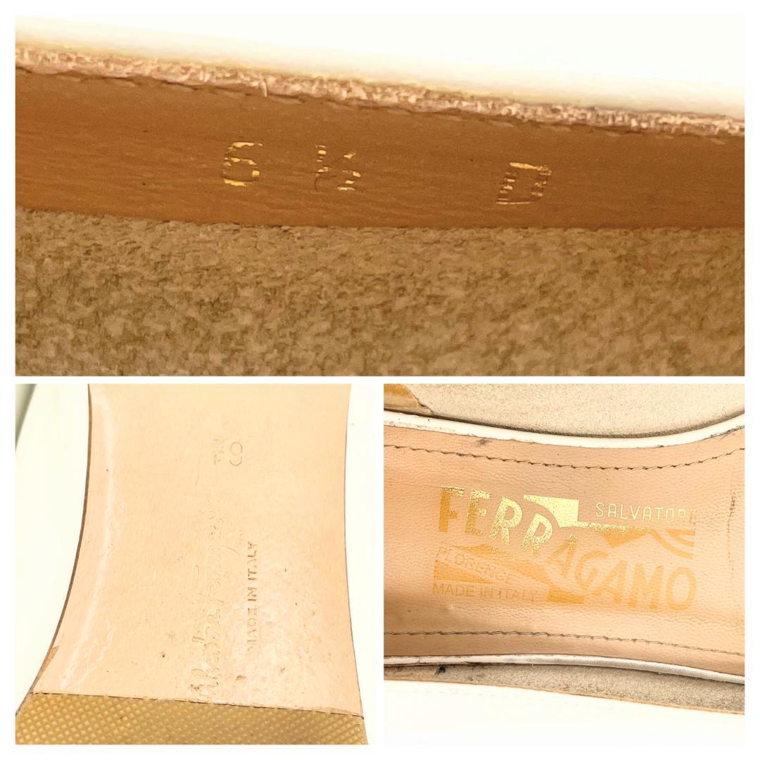 Salvatore Ferragamo フラットパンプス　ヴァラリボン　23.5