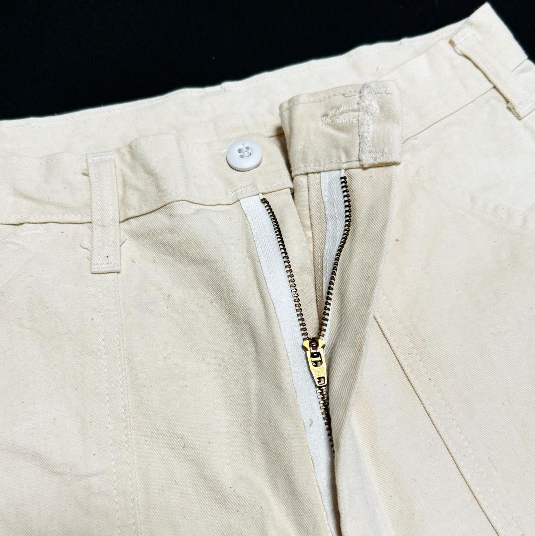 ■GUNG HO/ガンホーベイカーパンツ 生成ホ/オフホワイトW32L32美品■