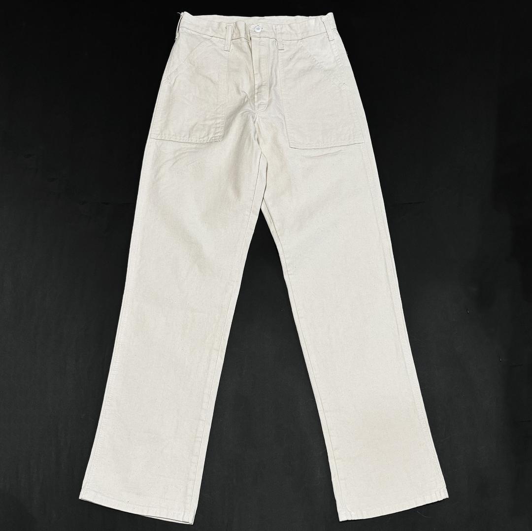 ■GUNG HO/ガンホーベイカーパンツ 生成ホ/オフホワイトW32L32美品■