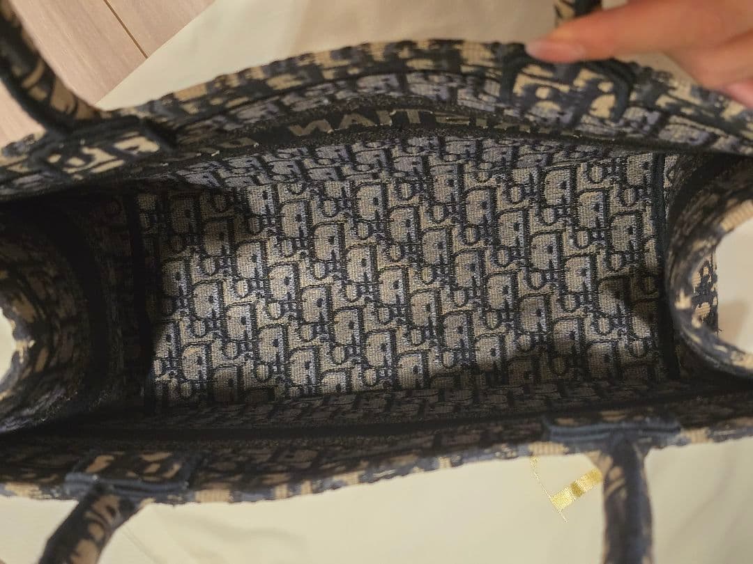 極美品　Dior ブックトート バッグ ミディアム ブルー
