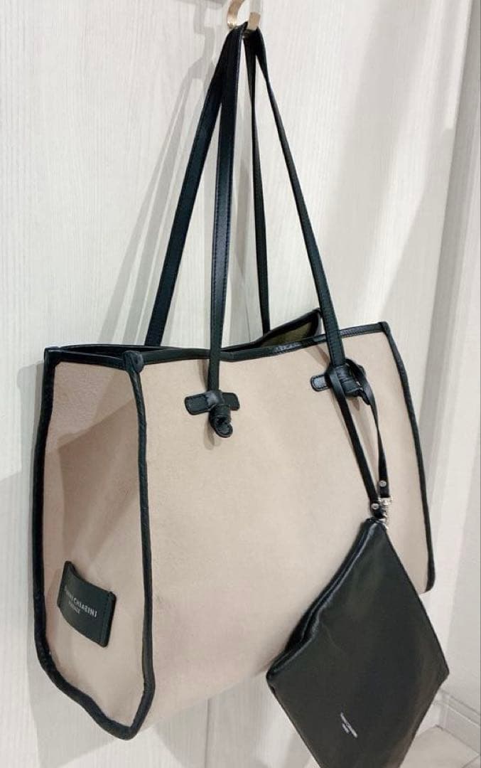 【美品】GIANNI CHIARIN マルチェッラ　M トートバッグ　ベージュ