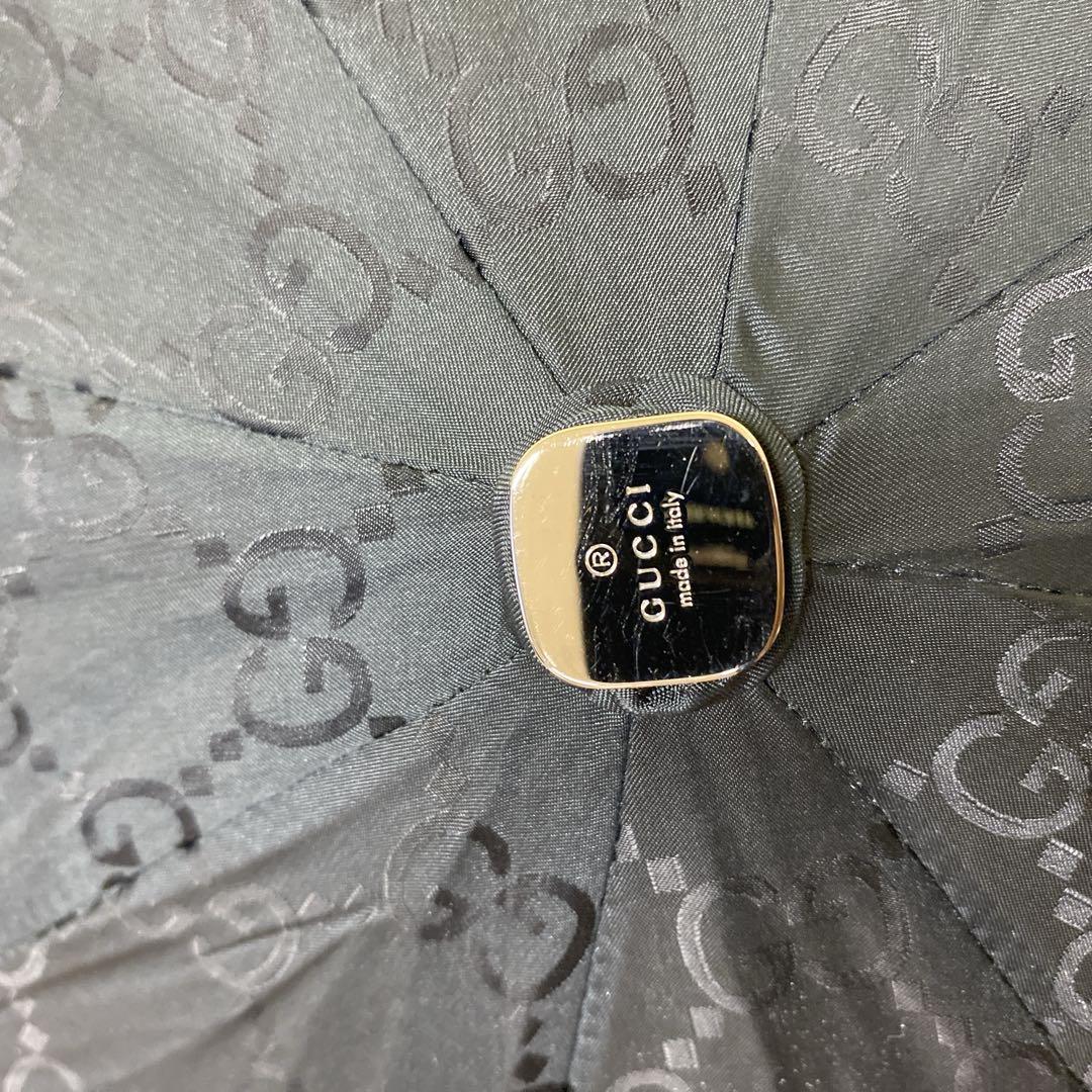 ★極美品★Gucci 折りたたみ傘 ブラックGGパターン ケース付き グッチ