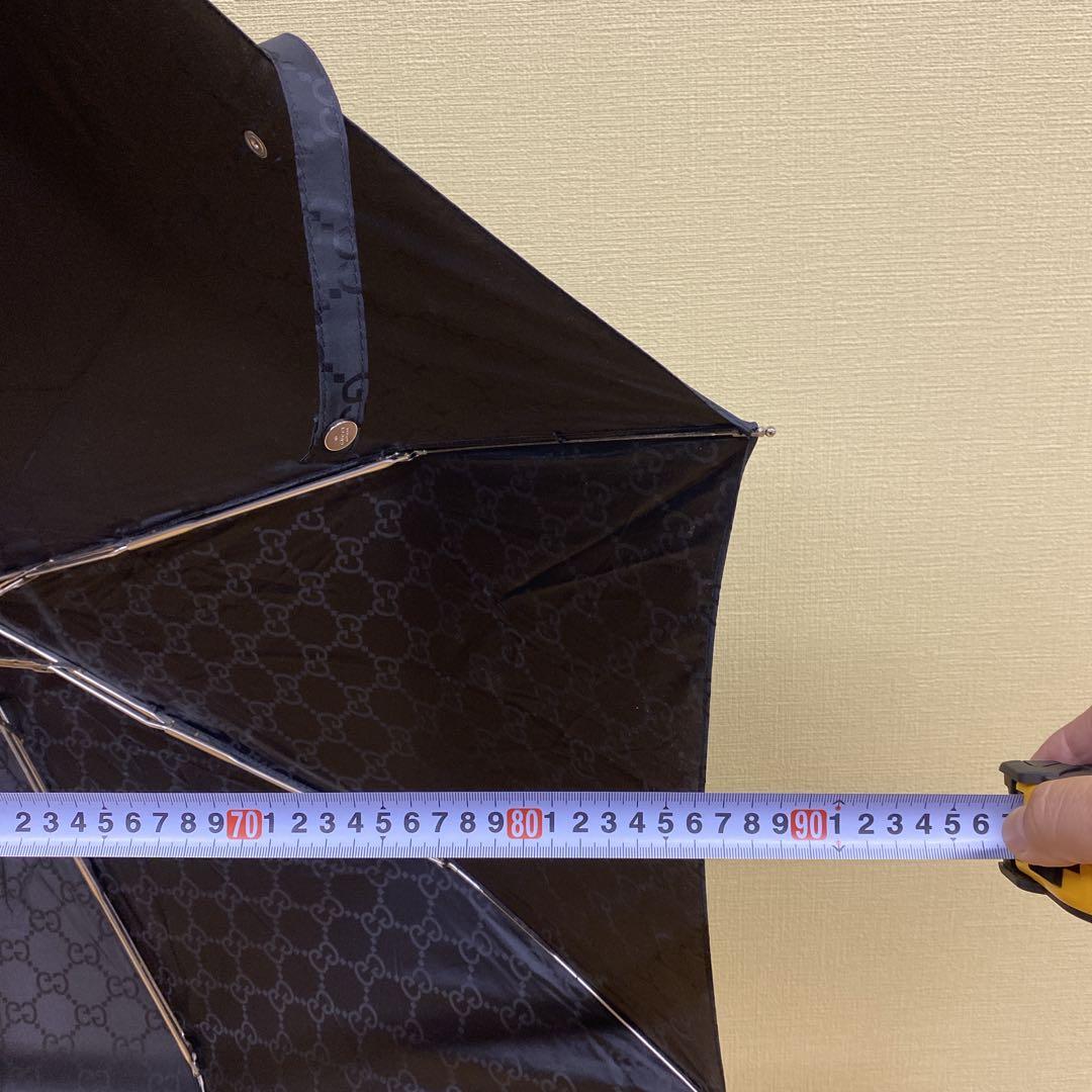 ★極美品★Gucci 折りたたみ傘 ブラックGGパターン ケース付き グッチ