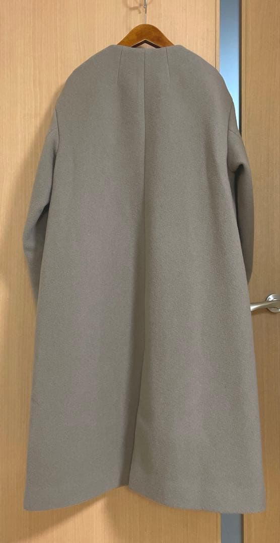☆美品☆グリーンレーベルリラクシング定価35,200円23AWノーカラーコート