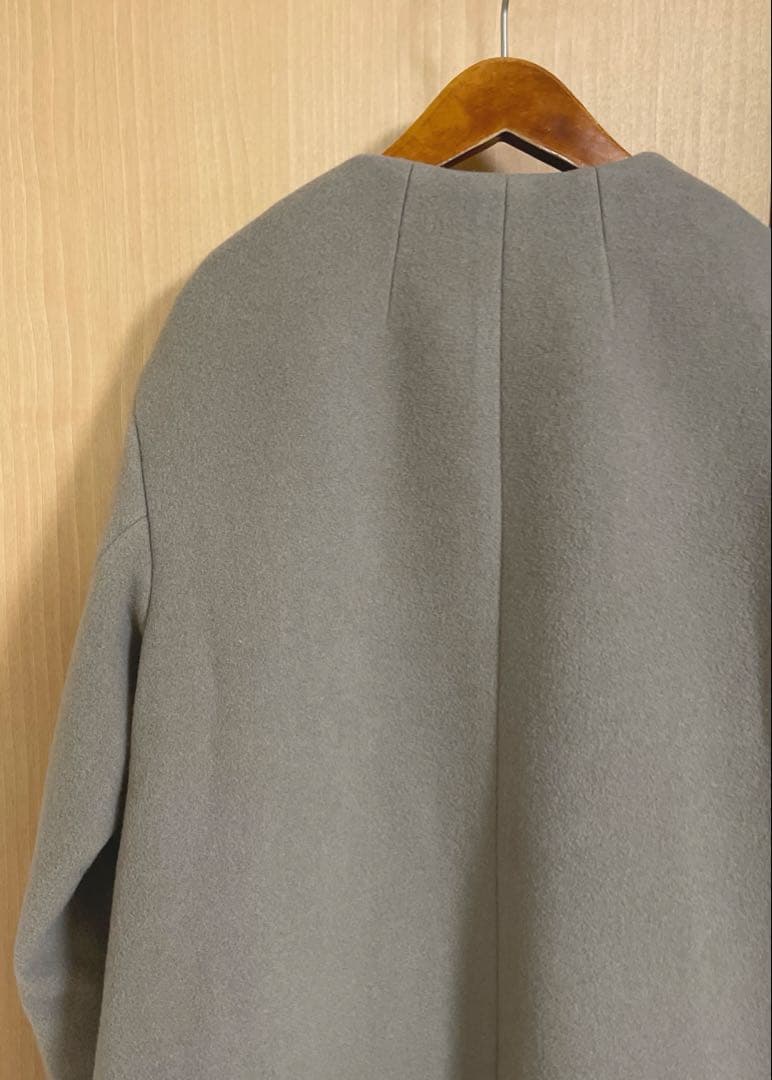 ☆美品☆グリーンレーベルリラクシング定価35,200円23AWノーカラーコート