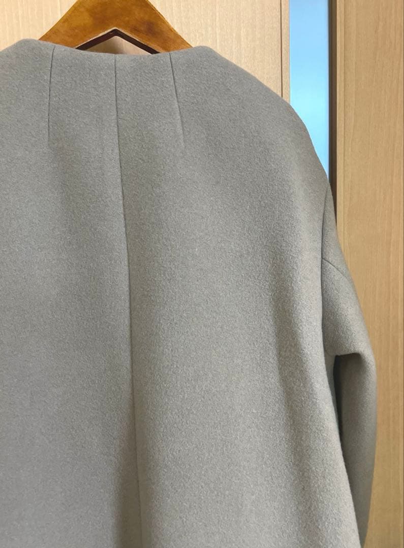 ☆美品☆グリーンレーベルリラクシング定価35,200円23AWノーカラーコート