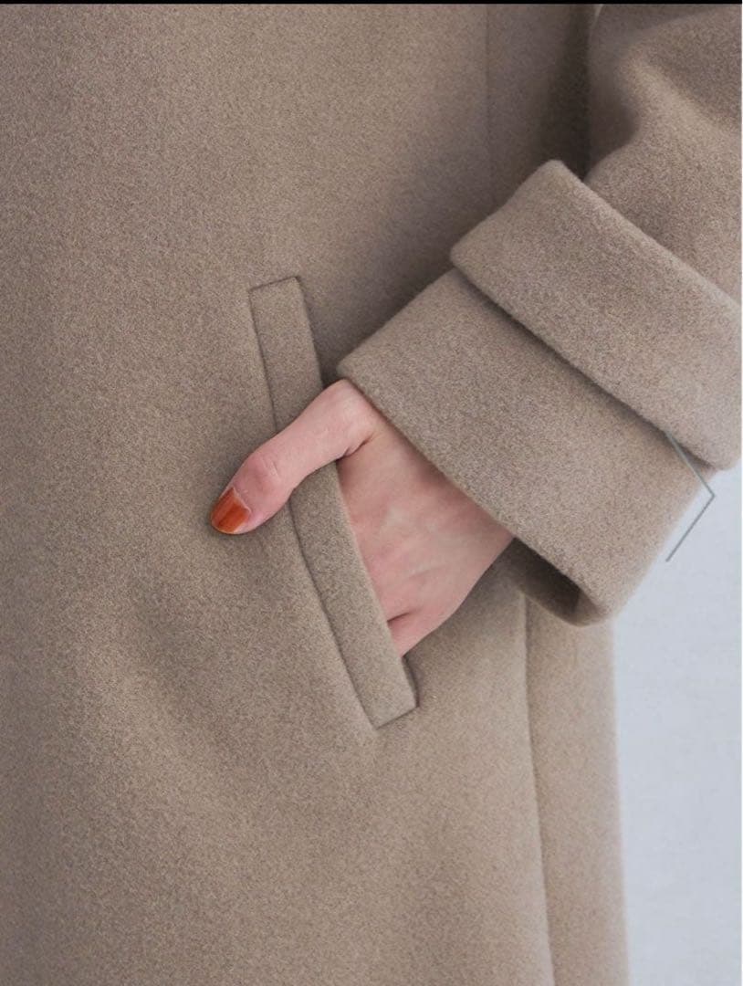 ☆美品☆グリーンレーベルリラクシング定価35,200円23AWノーカラーコート