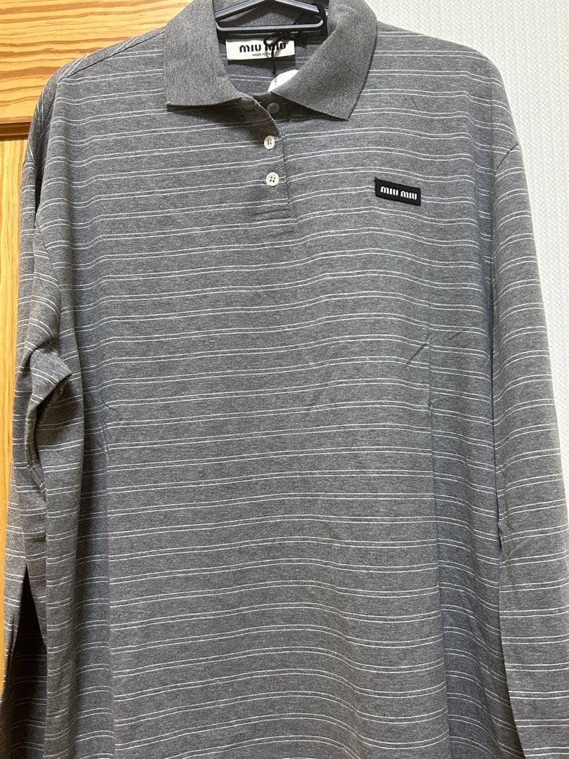 【新品未使用】miumiu コットンジャージー ポロシャツ
