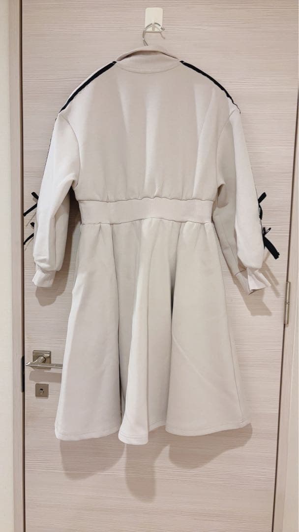 メゾピアノジュニア ハーフジップサイドリボンワンピース