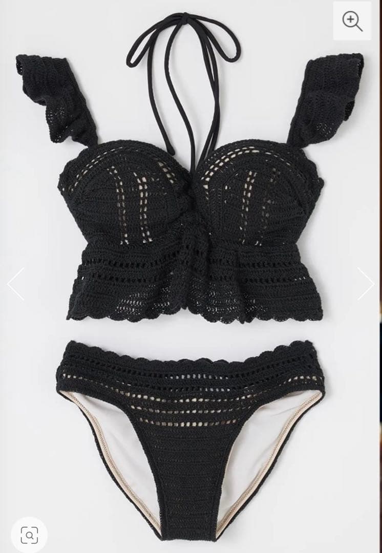 バイカラークロシェバンドゥカップ bikini