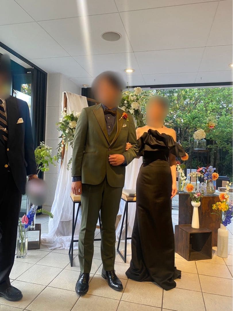 DRESS PRODUCTIONオフショルダーソフトマーメイドドレス