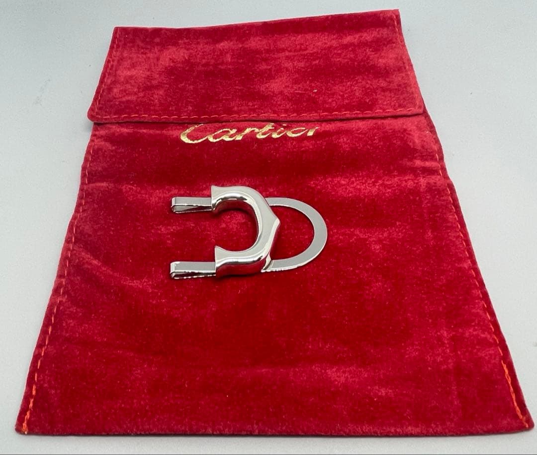 カルティエ　C・ドゥ Cモチーフ　マネークリップ　ステンレス　925