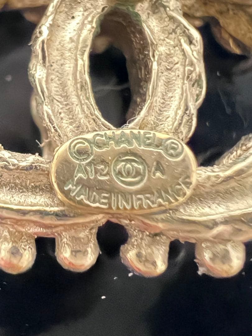 CHANEL ロゴピアス ゴールド 刻印A12A