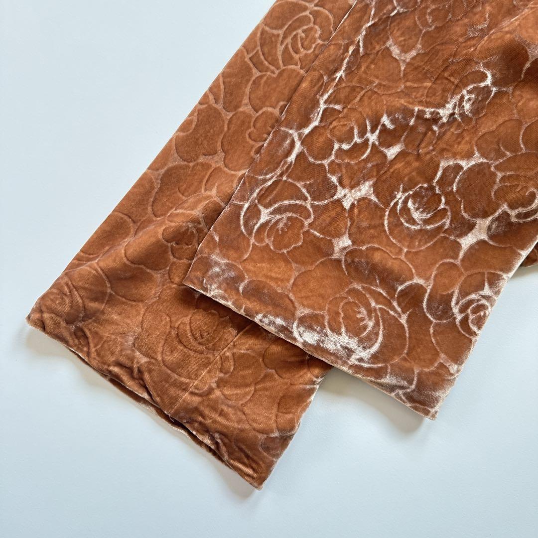 希少✨96AW コムデギャルソン ローズ柄 ベロア ノーカラージャケット