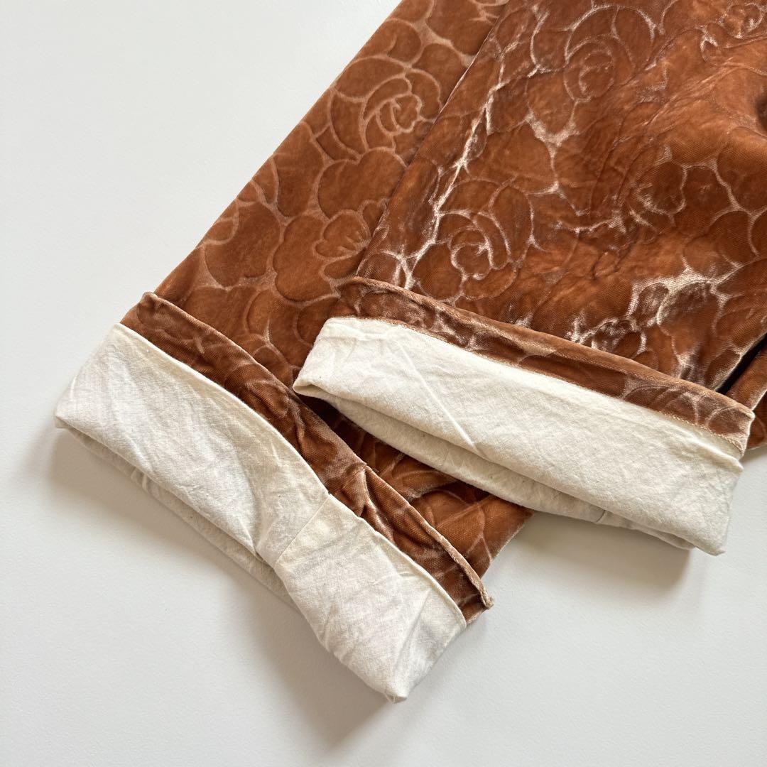 希少✨96AW コムデギャルソン ローズ柄 ベロア ノーカラージャケット