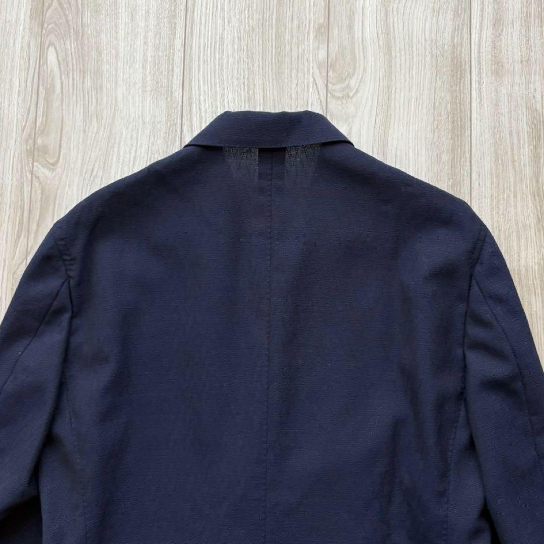 【美品】ernesto エルネスト アンコンジャケット 48 ネイビー イタリア