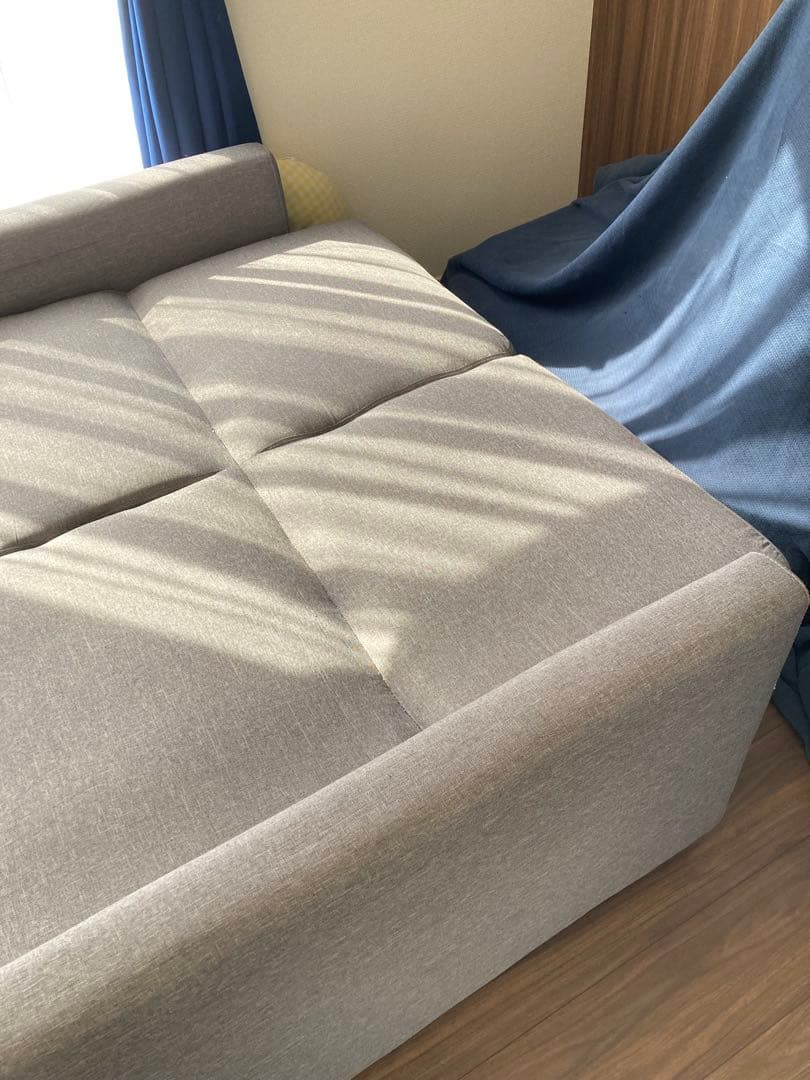 ニトリ バード3 グレー 2人掛けソファ ベット　リクライニング