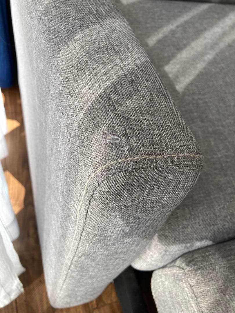 ニトリ バード3 グレー 2人掛けソファ ベット　リクライニング