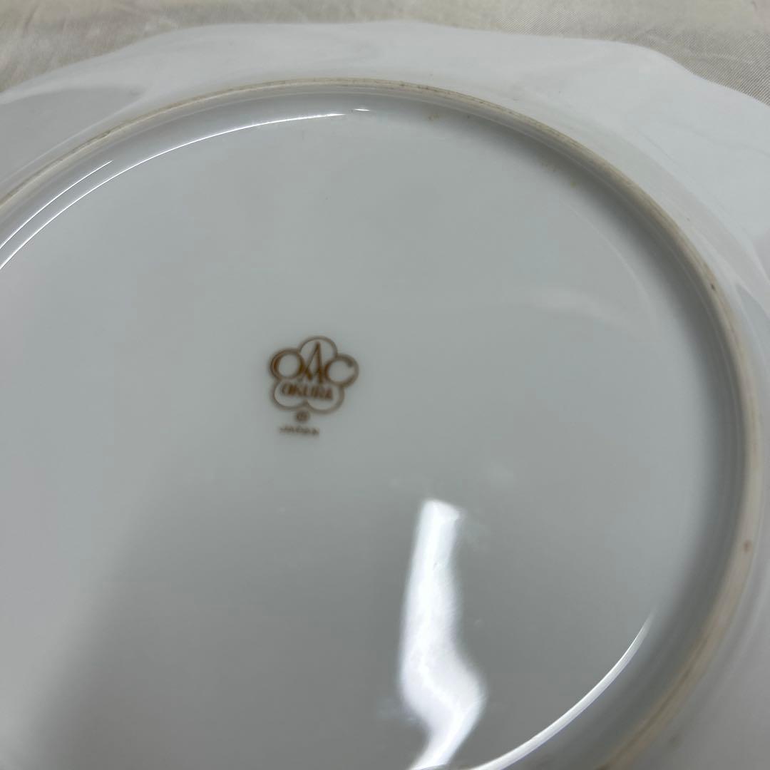 大倉陶園　手描き　ブルーローズ　皿