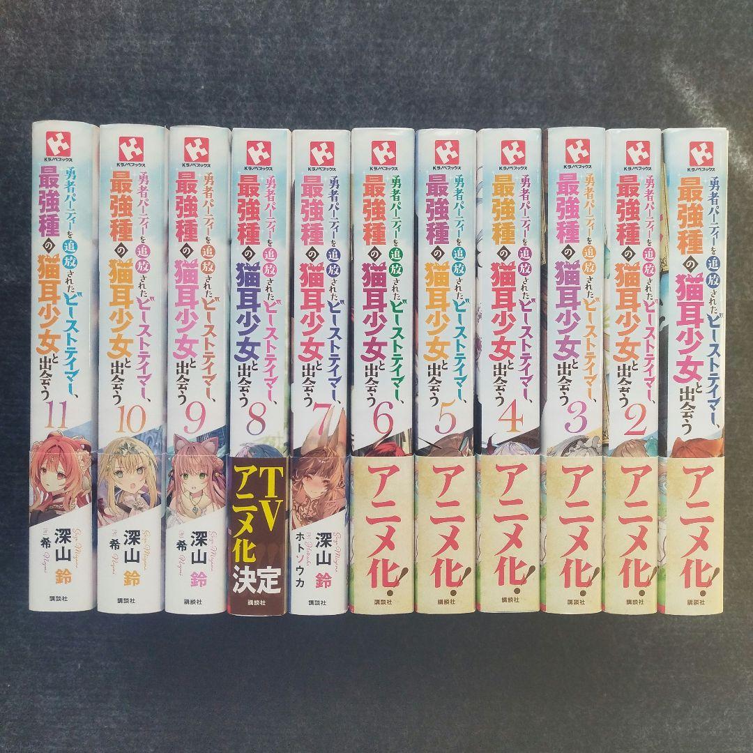 小説「勇者パーティーを追放されたビーストテイマー、最強種の猫耳…」全11冊セット