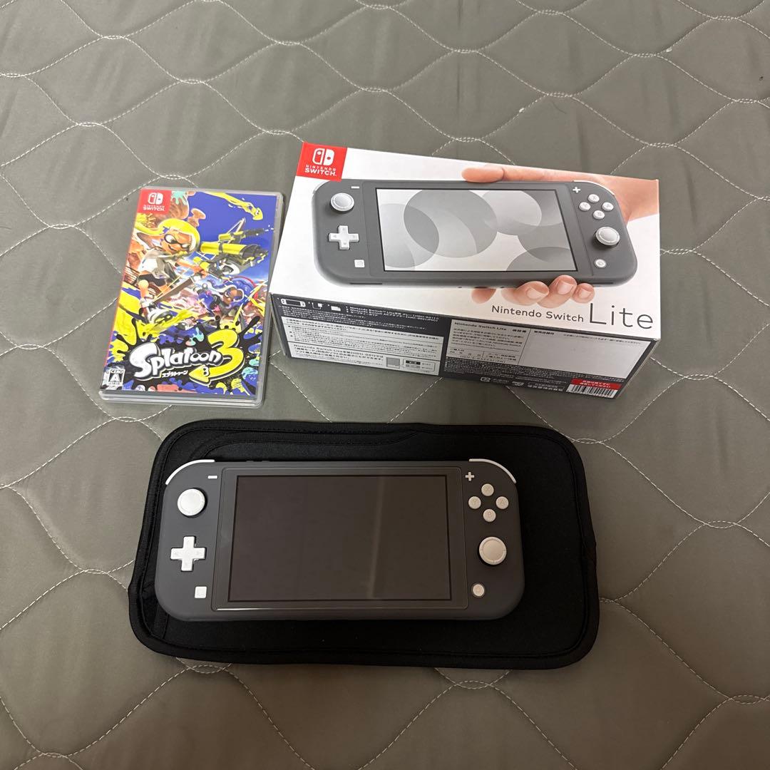 Nintendo Switch Lite グレー 本体、ソフト、125G付き