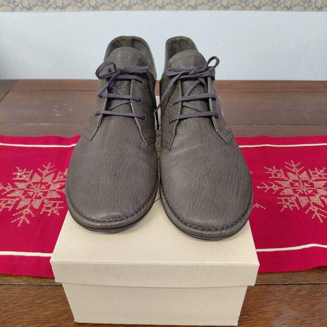 ヨーガンレール　レースアップシューズ　山羊革　カーキ　24.5cm