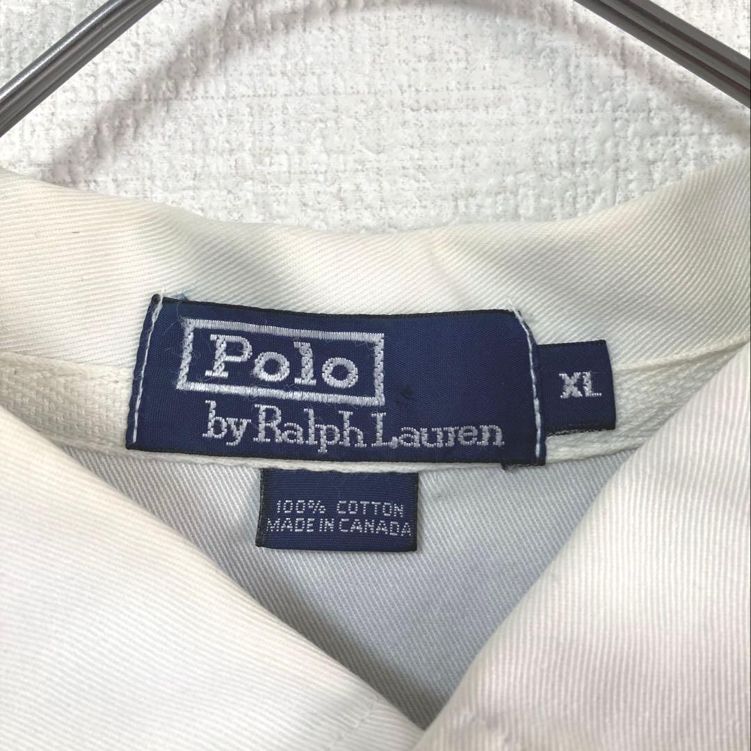 90s ラルフローレン　ポロベア　ラガーシャツ　ポロシャツ　刺繍　チェック柄古着