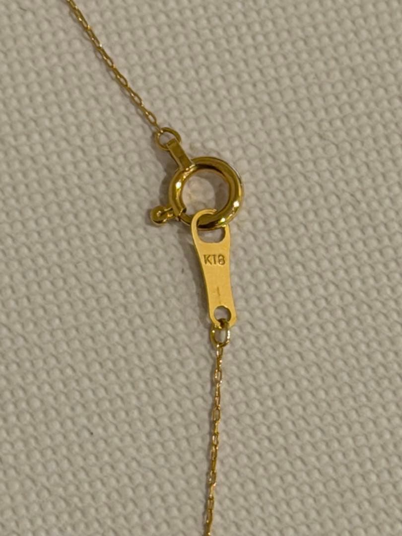 K18 ゴールド ネックレス 0.1 ct ダイヤモンド