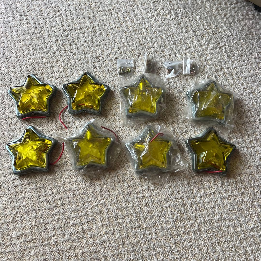 星型イエローLEDライト8個セット