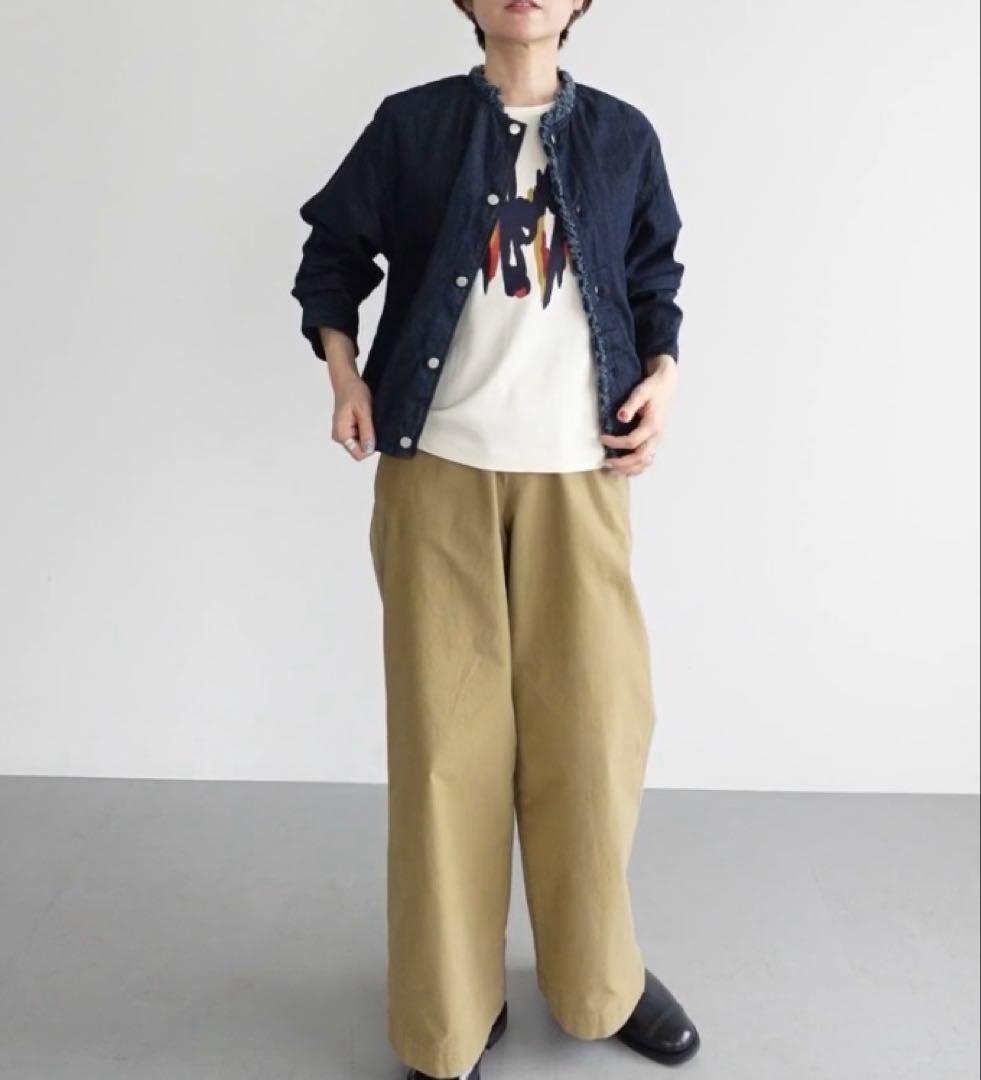 パラスパレス モールスキン ストレッチ ワイドパンツ