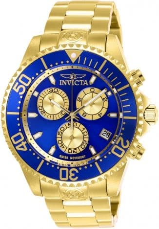 INVICTA クロノグラフ 腕時計 ゴールド/ブルー