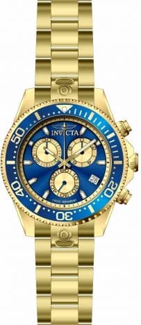 INVICTA クロノグラフ 腕時計 ゴールド/ブルー