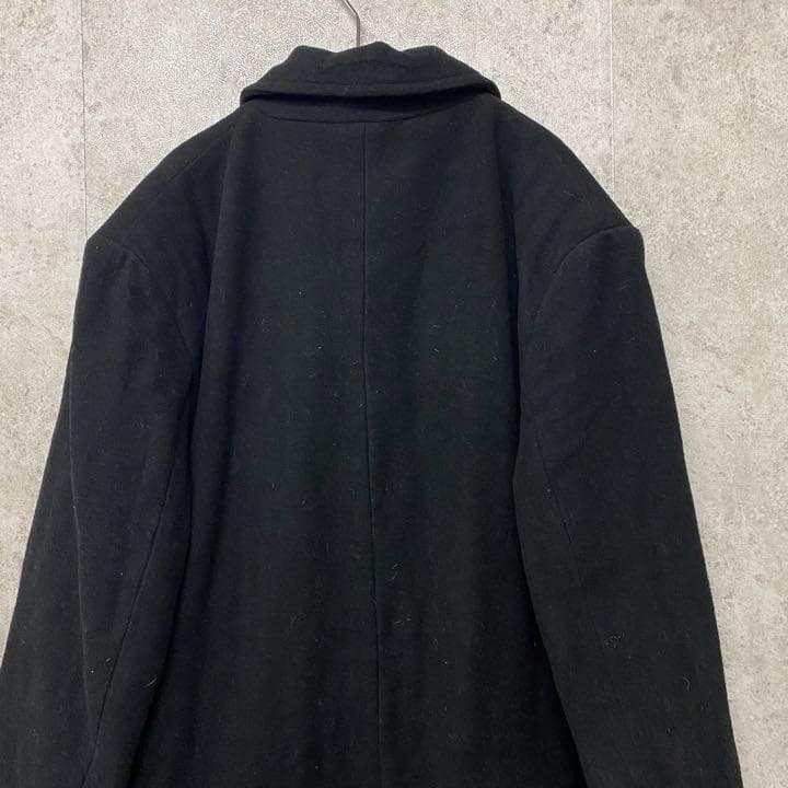 【レアXL☆EURO輸入】ラルフローレン ウールジャケット Pコート ブラック