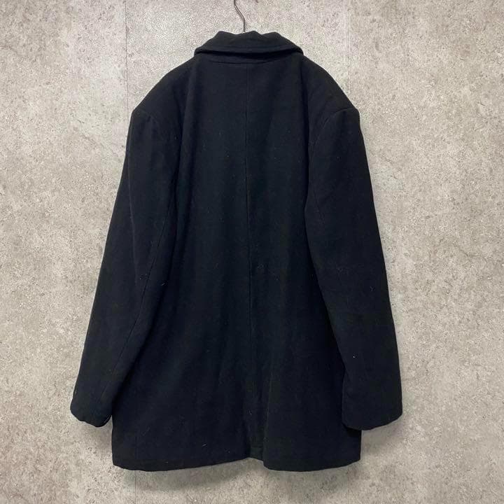 【レアXL☆EURO輸入】ラルフローレン ウールジャケット Pコート ブラック