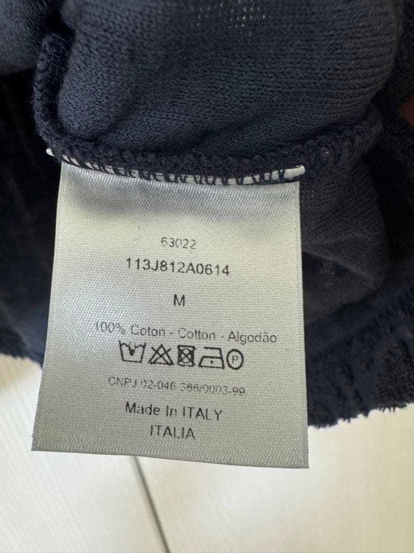 Dior ネイビー　ポロシャツ M オブリーク