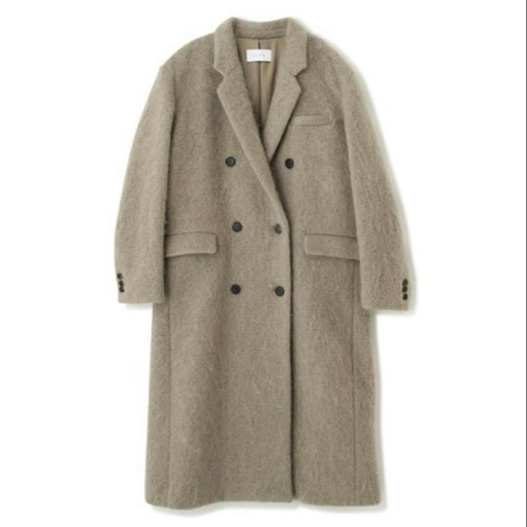 【8ページ】ETRE TOKYO ウールシャギーチェスターコート カーキ