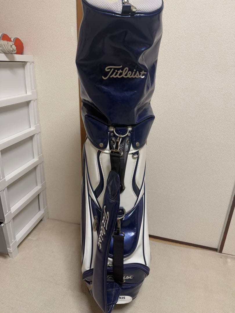 タイトリスト　ゴルフバッグ　紺　白
