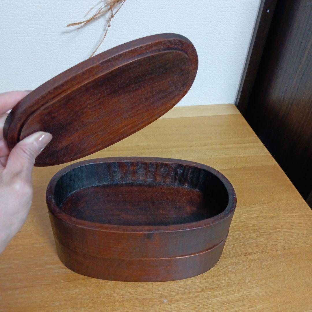 松本 行史 松本家具研究所 / 楕円刳り手箱 (二段)